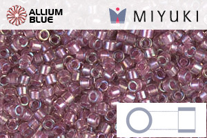 MIYUKI Delica® Seed Beads (DB1745) 11/0 Round - Sparkling Antique Rose Lined Crystal AB