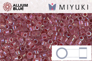 MIYUKI Delica® Seed Beads (DB1746) 11/0 Round - Claret Lined Opal AB