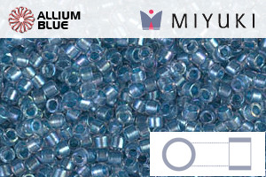 MIYUKI Delica® Seed Beads (DB1762) 11/0 Round - Sparkling Sky Blue Lined Crystal AB