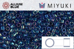 MIYUKI Delica® Seed Beads (DB1763) 11/0 Round - Emerald Lined CobaLight AB