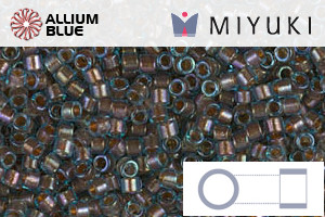 MIYUKI Delica® Seed Beads (DB1775) 11/0 Round - Topaz Lined Aqua AB
