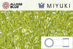 MIYUKI Delica® Seed Beads (DB1888) 11/0 Round - Transparent Chartreuse Luster