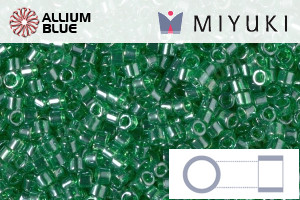 MIYUKI Delica® Seed Beads (DB1889) 11/0 Round - Transparent Green Luster