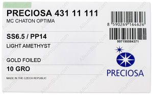 PRECIOSA Chaton O ss6.5/pp14 lt.ameth G factory pack