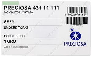 PRECIOSA Chaton O ss39 sm.topaz G factory pack