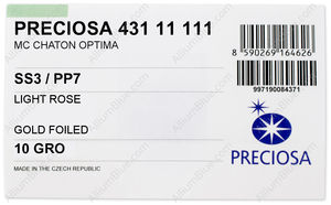 PRECIOSA Chaton O ss3/pp7 lt.rose G factory pack