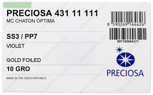 PRECIOSA Chaton O ss3/pp7 violet G factory pack