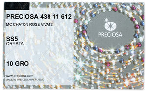 PRECIOSA Rose VIVA12 ss5 crystal S AB factory pack