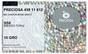 PRECIOSA Rose VIVA12 ss8 sm.topaz S factory pack