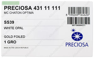 PRECIOSA Chaton O ss39 wh.opal G factory pack