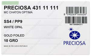 PRECIOSA Chaton O ss4/pp9 wh.opal G factory pack