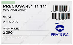 PRECIOSA Chaton O ss34 wh.opal G factory pack