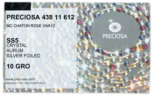 PRECIOSA Rose VIVA12 ss5 crystal S Aur factory pack