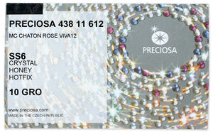 PRECIOSA Rose VIVA12 ss6 crystal HF Hon factory pack