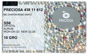 PRECIOSA Rose VIVA12 ss6 crystal HF Aur factory pack
