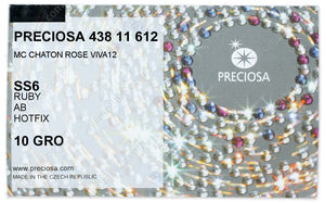 PRECIOSA Rose VIVA12 ss6 ruby HF AB factory pack
