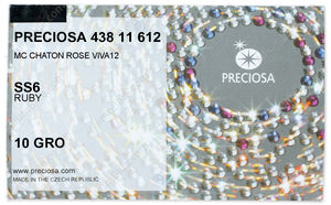 PRECIOSA Rose VIVA12 ss6 ruby HF factory pack