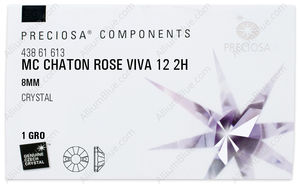 PRECIOSA Chat.Rose VIVA12 2H 8mm cr. S AB factory pack