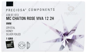 PRECIOSA Chat.Rose VIVA12 2H 8mm cr. S Hon factory pack
