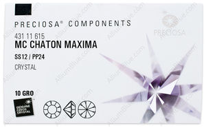 PRECIOSA Chaton MAXIMA ss12/pp24 crystal DF factory pack