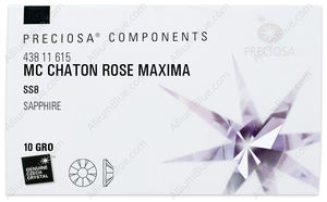 PRECIOSA Rose MAXIMA ss8 sapphire DF factory pack