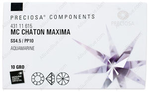 PRECIOSA Chaton MAXIMA ss4.5/pp10 aqua DF factory pack