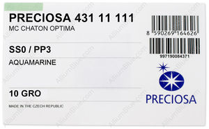 PRECIOSA Chaton MAXIMA pp3 aqua DF factory pack