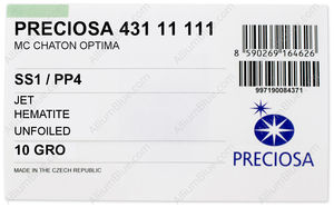 PRECIOSA Chaton MAXIMA ss1/pp4 jet DF Hem factory pack