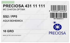 PRECIOSA Chaton MAXIMA ss2/pp5 aqua Bo DF factory pack
