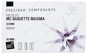 PRECIOSA Baguette MXM 3x2 peridot DF factory pack