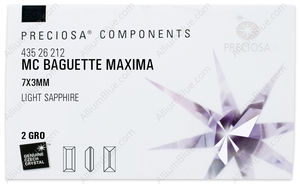 PRECIOSA Baguette MXM 7x3 lt.sapph DF factory pack