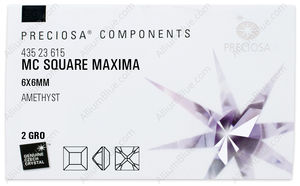 PRECIOSA Square MXM 6x6 amethyst DF factory pack
