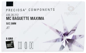PRECIOSA Baguette MXM 5x2.5 jet U Hem factory pack