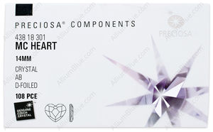 PRECIOSA Heart MXM FB 14 crystal DF AB factory pack