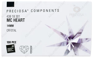 PRECIOSA Heart MXM FB 14 crystal DF factory pack