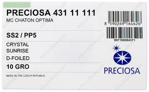 PRECIOSA Chaton MAXIMA ss2/pp5 crystal DF Snr factory pack