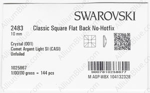 SWAROVSKI 2483 10MM CRYSTAL CAL'SI' factory pack