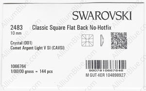 SWAROVSKI 2483 10MM CRYSTAL CAL'V'SI factory pack