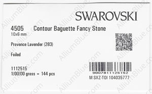 SWAROVSKI 4505 10X6MM PROVENCE LAVENDER F factory pack
