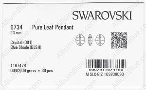 SWAROVSKI 6734 23MM CRYSTAL BL.SHADE factory pack