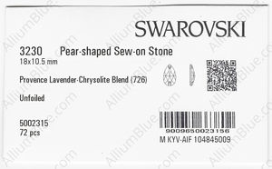 SWAROVSKI 3230 18X10.5MM PRO.LAV-CHRYS. BLEND factory pack