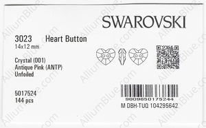 SWAROVSKI 3023 14X12MM CRYSTAL ANTIQUPINK factory pack