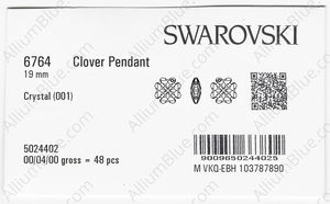 SWAROVSKI 6764 19MM CRYSTAL factory pack