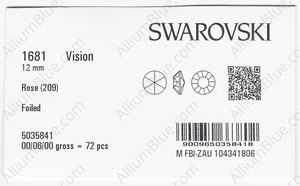SWAROVSKI 1681 12MM ROSE F factory pack