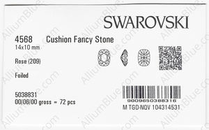 SWAROVSKI 4568 14X10MM ROSE F factory pack