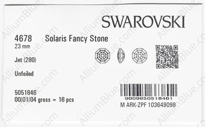 SWAROVSKI 4678 23MM JET factory pack
