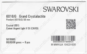 SWAROVSKI 6016/G 56MM CRYSTAL CAL'V'SI P T1127 factory pack