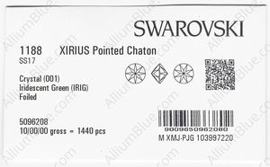 SWAROVSKI 1188 SS 17 CRYSTAL IRIDESGR F factory pack