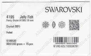 SWAROVSKI 4195 18MM CRYSTAL F factory pack