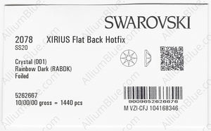 SWAROVSKI 2078 SS 20 CRYSTAL RAINBOWDK A HF factory pack